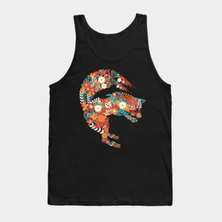 Floral Fox Tank Top